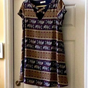 Entro safari shift dress, M